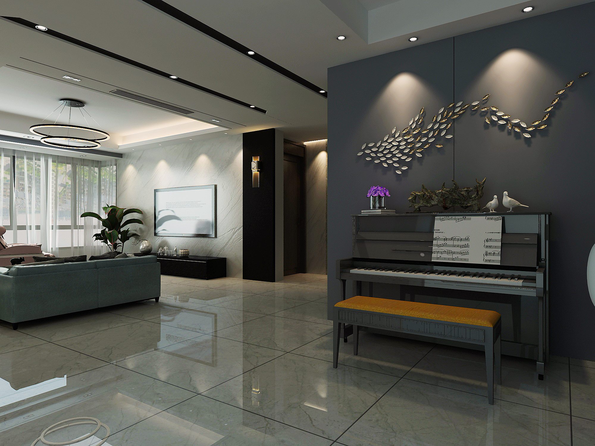 龍湖九里晴川-現(xiàn)代簡(jiǎn)約-臥室設(shè)計(jì)效果圖