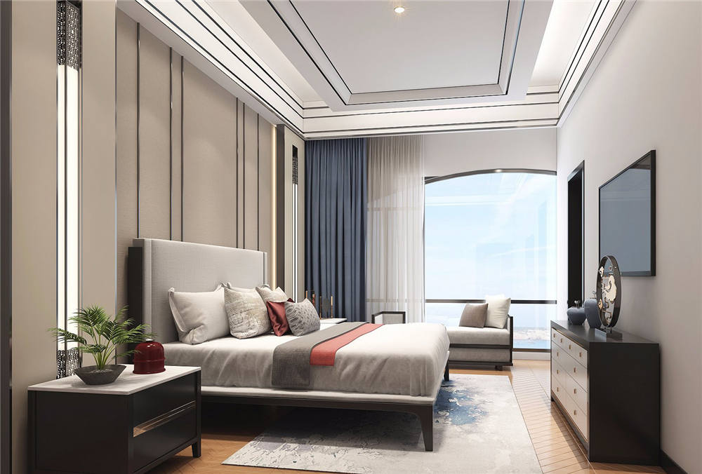 龍湖九里晴川-現(xiàn)代簡約-臥室設計效果圖