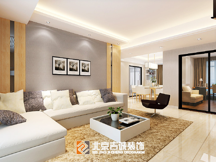 [裝修案例]127平米現(xiàn)代簡約風格效果圖 簡而典雅的精致