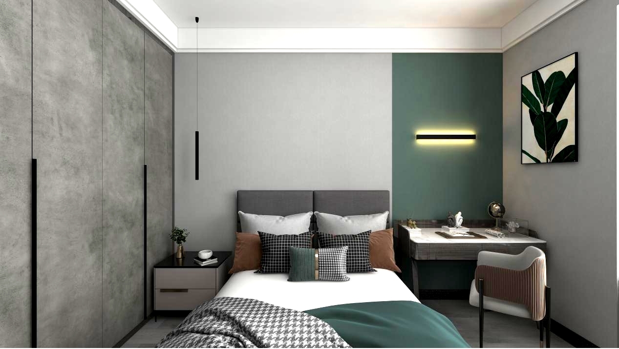 龍湖九里晴川-現(xiàn)代簡約-臥室設(shè)計(jì)效果圖