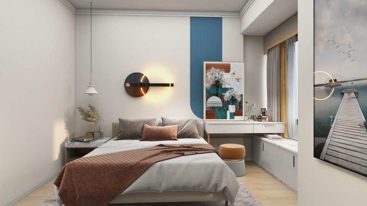 龍湖九里晴川-現(xiàn)代簡約-臥室設(shè)計效果圖